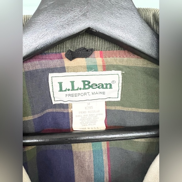 LL Bean vintage field jacket chore coat cotton canvas corduroy collar fall M/L - Picture 3 of 11
